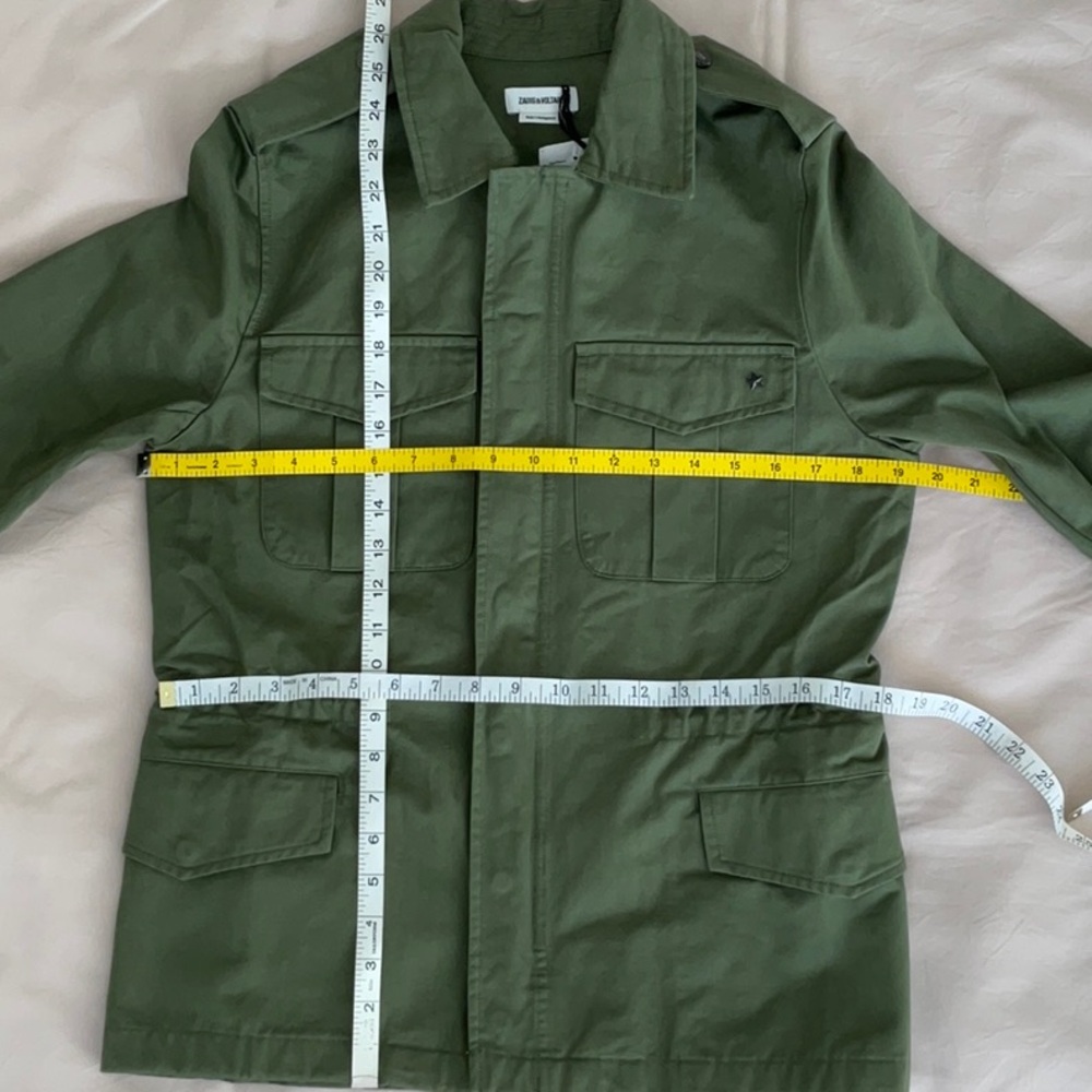 Women's Zadig & Voltaire Cotton Military Style Jacket / Size Small - Picture 10 of 16